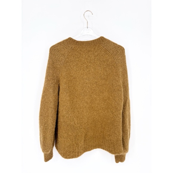 EVERLANE | The SuperFuzz Alpaca Merino Wool Crew Neck Sweater in Dijon | Sz S - Picture 8 of 11